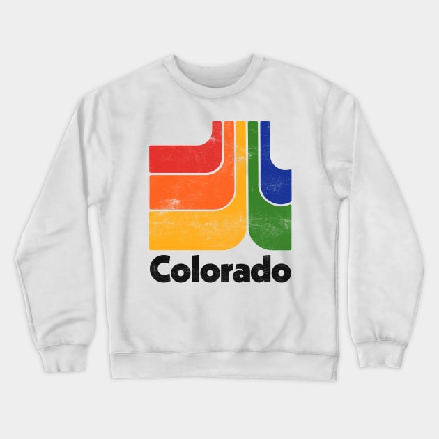 Colorado  // Original Minimalist Style Retro Graphic Design Crewneck Sweatshirt by DankFutura